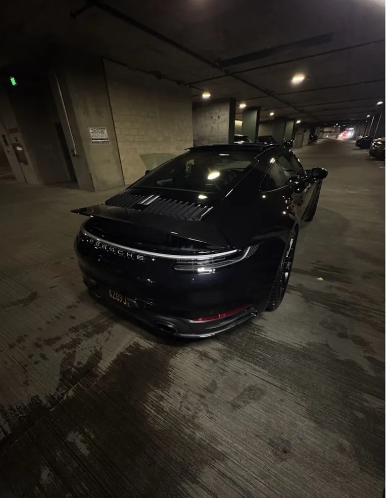Black Porsche 911 detailed