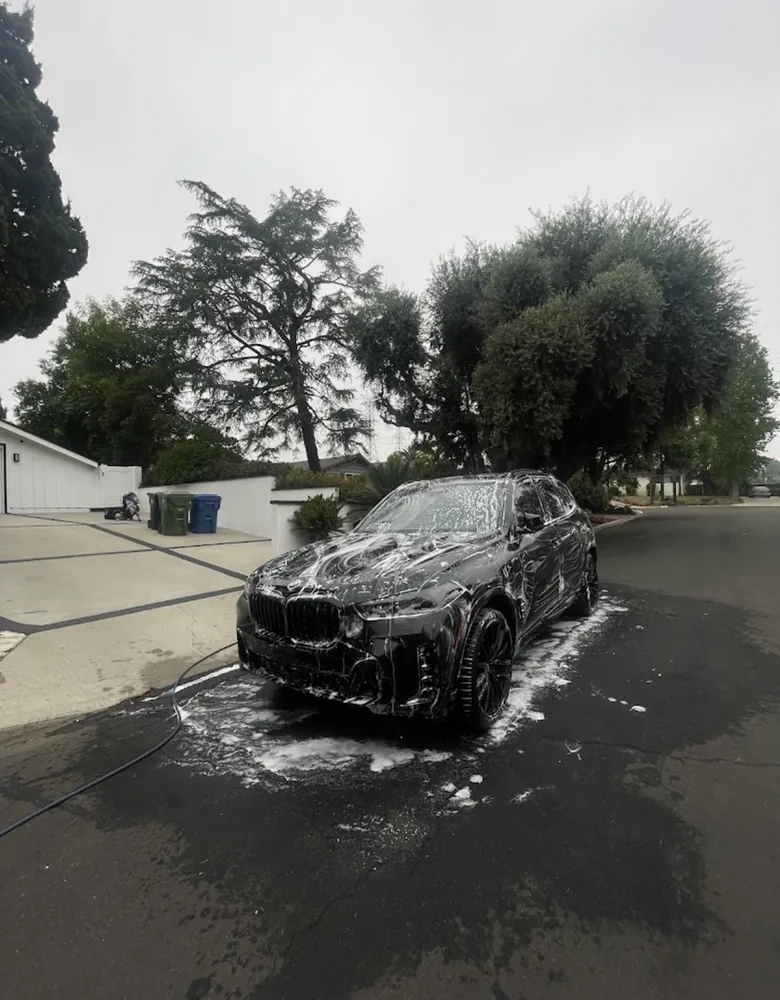 BMW X6 exterior foam wash